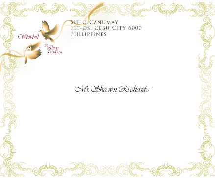 Envelope This is the same envelope design used in the wedding invitation