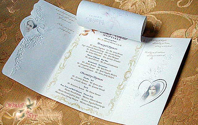 Wedding Invitation Card Inside Design with Entourage List
