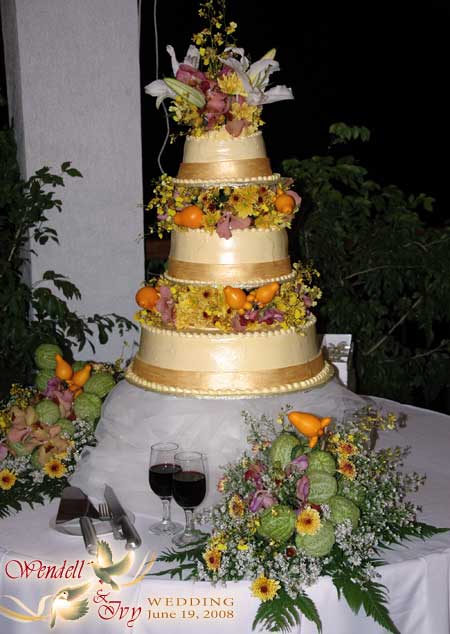 The Wedding Cake Wendell and Ivy's 3 layered Wedding Cake coated with