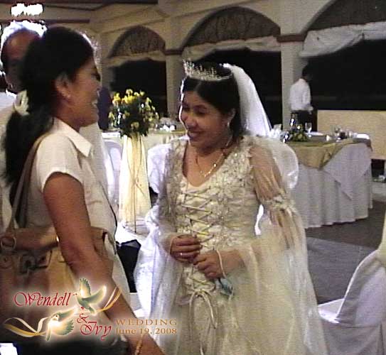  Porcia talking to flower girl Patricia after the reception program